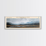 Sebago Lake Framed Canvas Print, Lake House Decor, Panoramic Wall Art, Travel Poster, Scenic Lake Scene, Living Room Decor
