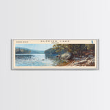 Tenaya Lake California Panoramic Wall Art, Framed Canvas Print, Lake House Decor, Travel Poster, Serene Landscape, Bedroom Decor, Home Decor