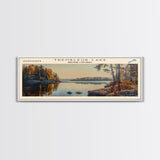 Ualik Lake Panoramic Wall Art, Framed Canvas Print, Lake House Decor, Travel Poster, Beautiful Lake Scene, Home Decor
