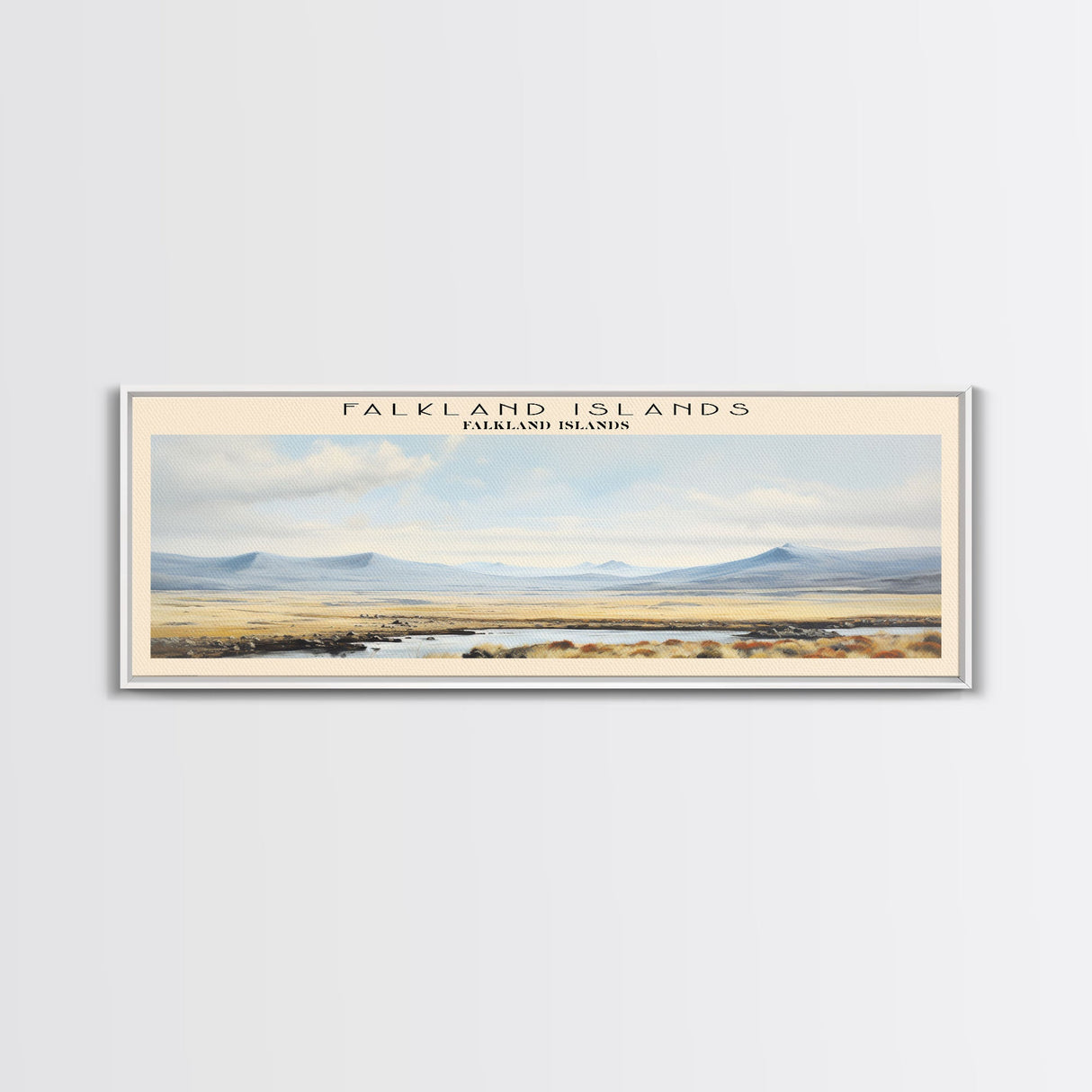 Falkland Islands Framed Canvas Print Travel Poster | Wall Art | Home Decor | Gift For Travel Lover | Wall Hanging | Original Art