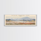 Hitachi Seaside Park COUNTRY | Framed Travel Poster Canvas Print | Trendy Wall Art | Watercolor Painting | Living Room Art | Unique Art