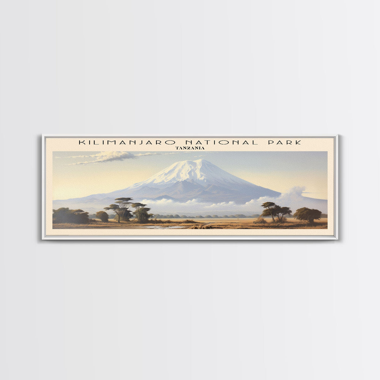 Kilimanjaro National Park Travel Print Wall Art, Travel Poster Print, Retro Style COUNTRY Home Decor, Wall Hanging, Travel Gift Idea, Unique Metal Art
