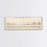 The White Desert Travel Print Wall Art, Travel Poster Print, Retro Style COUNTRY Home Decor, Wall Hanging, Travel Gift Idea, Unique Metal Art