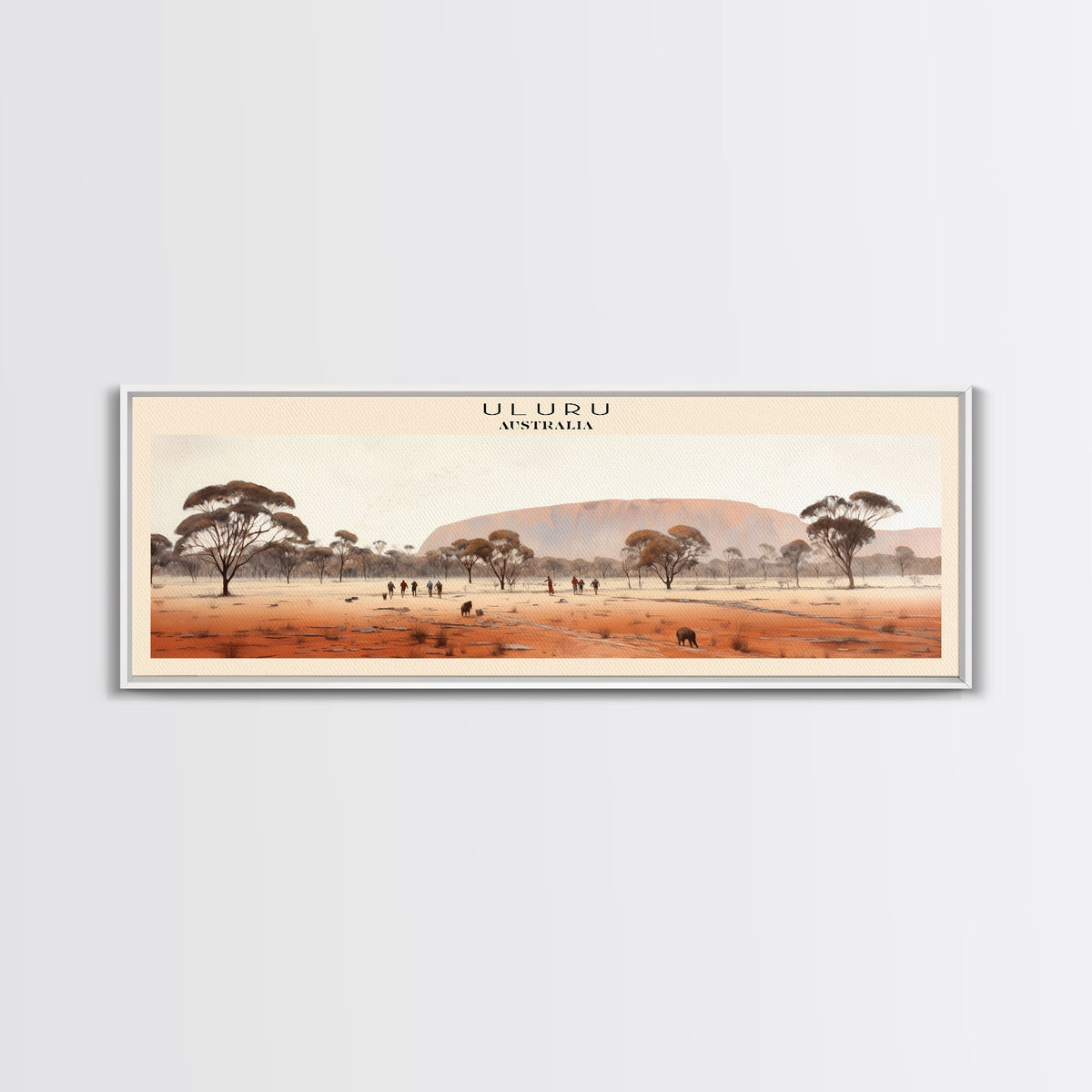 Sossusvlei COUNTRY | Framed Travel Poster Canvas Print | Trendy Wall Art | Watercolor Painting | Living Room Art | Unique Art