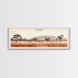 Sossusvlei COUNTRY | Framed Travel Poster Canvas Print | Trendy Wall Art | Watercolor Painting | Living Room Art | Unique Art