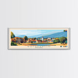 Botshabelo, South Africa Travel Poster Panoramic Canvas Print, Botshabelo, South Africa Painting, South Africa Art, Botshabelo Travel Art, Guest Room Painting