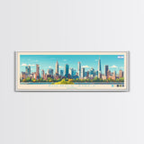 Buenos Aires, Argentina Panoramic Travel Poster Canvas Print, Buenos Aires, Argentina Painting, Argentina Art, Buenos Aires Panoramic Travel Art, Travel Painting
