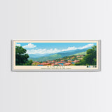 Bukavu, Congo Panoramic Travel Poster Canvas Print, Bukavu, Congo Painting, Congo Art, Bukavu Travel Art, Living Room Painting