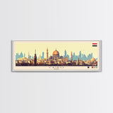 Cairo, Egypt Panoramic Travel Poster Canvas Print, Cairo, Egypt Painting, Egypt Art, Cairo Panoramic Travel Art, Travel Painting