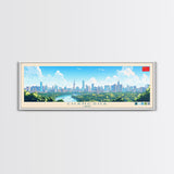 Changsha, China Panoramic Travel Poster Canvas Print, Changsha, China Painting, China Art, Changsha Travel Art, Living Room Painting