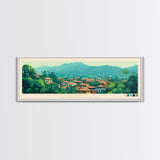 Kananga, Congo Travel Poster Panoramic Canvas Print, Kananga, Congo Painting, Congo Art, Kananga Travel Art, Guest Room Painting