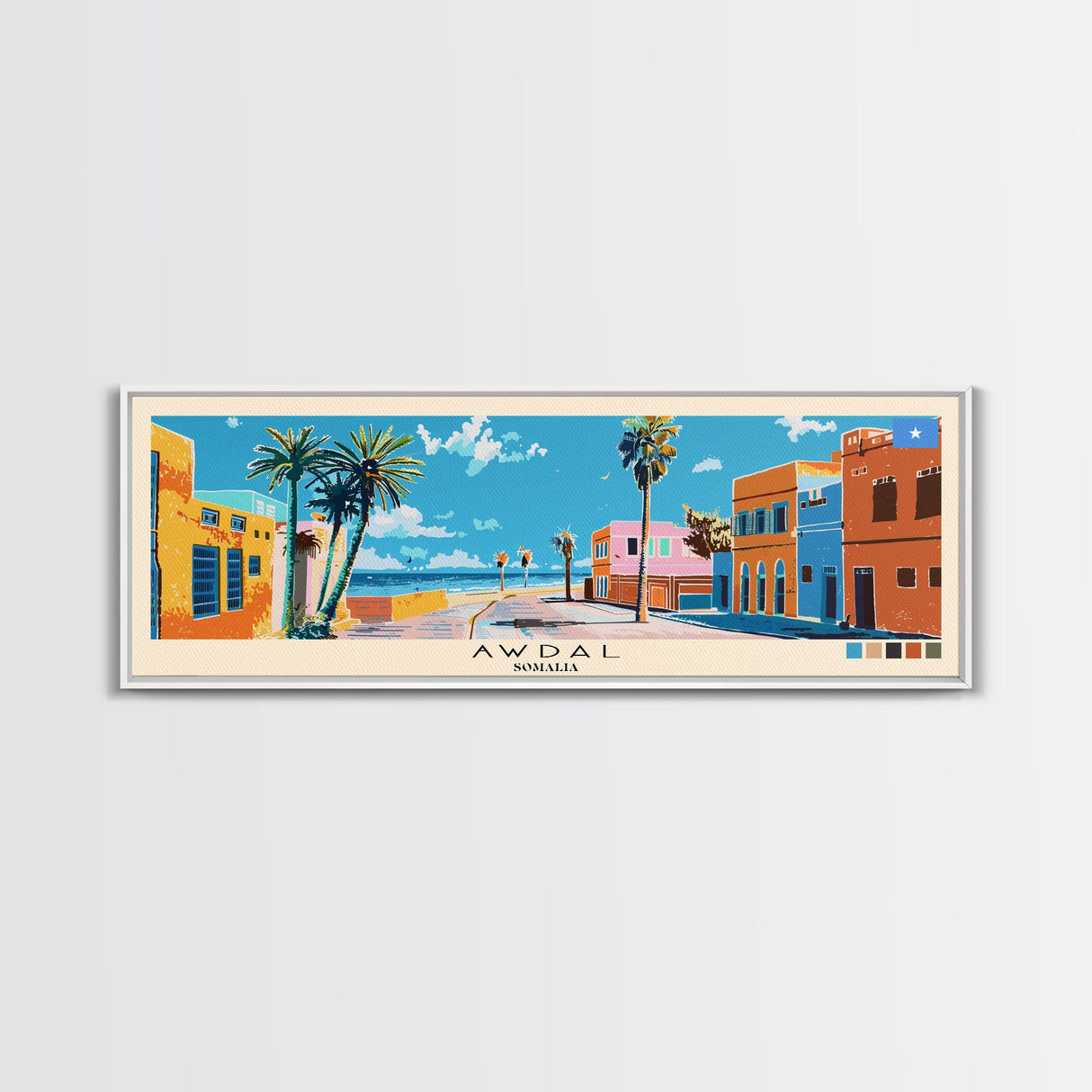 Awdal, Somalia Panoramic Canvas Print, Awdal, Somalia Painting, Somalia Art, Awdal Travel Poster, Travel Art, Housewarming Gift