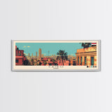 Cairo, Egypt Panoramic Canvas Print, Cairo, Egypt Painting, Egypt Art, Cairo Travel Poster, Travel Art, Housewarming Gift