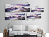Framed Canvas Print of Majestic Mountain Landscape | Vibrant Hues | Watercolor Painting | Ready-to-Hang | Home Decor