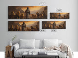 Jesus The Lion Of Judah, Framed Canvas Print, Christian Wall Art, Jesus and Lions, Oil Painting of Jesus