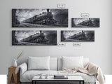 Steam Train Wall Art Framed Canvas Print, Framed Art, Train Decor, Conductor Art, Train Art, Train Gifts