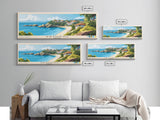 Ahtopol, Bulgaria Panoramic Beach Print, Vacation Gift, Bulgaria Wall Art, Beach Painting, Beach Decor, Beach Painting
