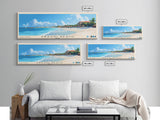 Arashi Beach, Aruba Panoramic Print, Vacation Gift, Aruba Wall Art, Beach Painting, Beach Decor, Large Wall Art, Wood Frame Art