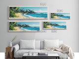 Bentota, Sri Lanka Panoramic Beach Print, Vacation Gift, Sri Lanka Wall Art, Framed Canvas Print, Framed Beach Painting
