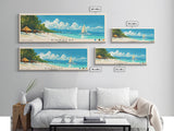 Boracay, Philippines Panoramic Print, Vacation Gift, Philippines Wall Art, Beach Painting, Beach Decor, Large Wall Art, Wood Frame Art