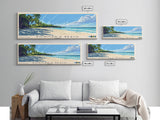 Bowman’s Beach, Florida Panoramic Print, Vacation Gift, Florida Wall Art, Beach Painting, Beach Decor, Large Wall Art, Wood Frame Art