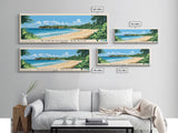 Burwood Beach, Jamaica Panoramic Beach Print, Vacation Gift, Jamaica Wall Art, Beach Painting, Beach Decor, Beach Painting