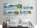 Cabrera, Spain Panoramic Beach Print, Vacation Gift, Spain Wall Art, Beach Painting, Beach Decor, Beach Painting