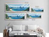 Cairu Archipelago, Brazil Panoramic Print, Vacation Gift, Brazil Wall Art, Beach Painting, Beach Decor, Large Wall Art, Wood Frame Art
