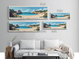 Cala Pregonda, Spain Panoramic Print, Vacation Gift, Spain Wall Art, Beach Painting, Beach Decor, Beach Or Lakehouse Art