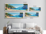 Cala Violina, Italy Panoramic Beach Print, Vacation Gift, Italy Wall Art, Framed Canvas Print, Framed Beach Painting