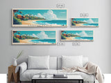 Canggu Beach, Indonesia Panoramic Print, Vacation Gift, Indonesia Wall Art, Beach Painting, Beach Decor, Beach Or Lakehouse Art