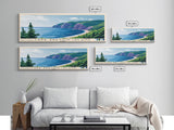 Cape Breton Island, Canada Panoramic Beach Print, Vacation Gift, Canada Wall Art, Framed Canvas Print, Framed Beach Painting