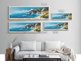 Capo Sant’Andrea, Italy Panoramic Beach Print, Vacation Gift, Italy Wall Art, Framed Canvas Print, Framed Beach Painting