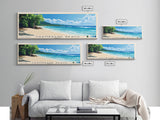 Champagne Beach, Vanuatu Panoramic Beach Print, Vacation Gift, Vanuatu Wall Art, Framed Canvas Print, Framed Beach Painting