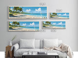 Chill Island Beach, Bahamas Panoramic Beach Print, Vacation Gift, Bahamas Wall Art, Beach Painting, Beach Decor, Beach Painting