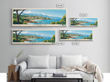 Corsica, France Panoramic Print, Vacation Gift, France Wall Art, Beach Painting, Beach Decor, Beach Or Lakehouse Art