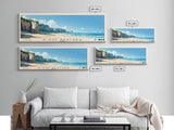 D-Day beaches, France Panoramic Beach Print, Vacation Gift, France Wall Art, Framed Canvas Print, Framed Beach Painting