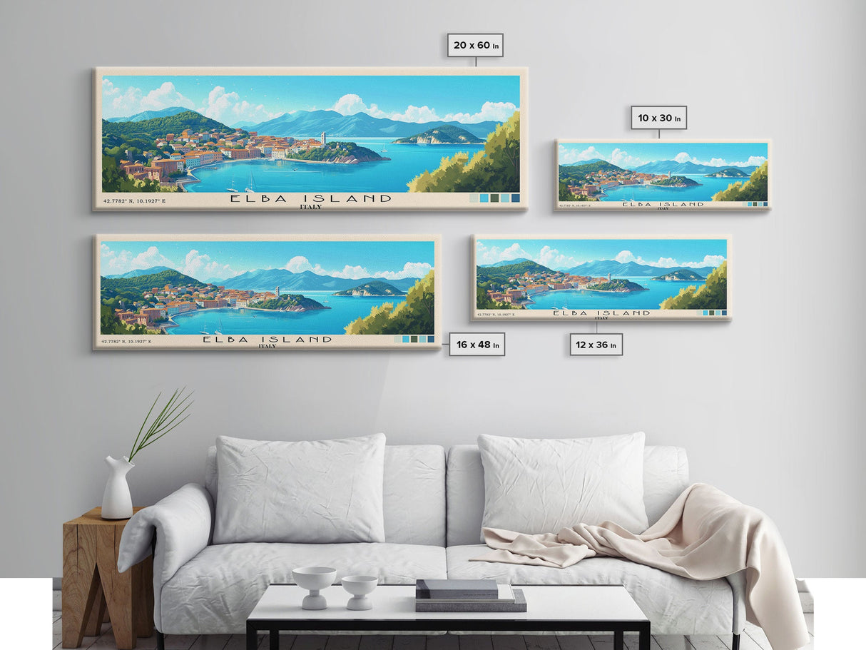 Elba Island, Italy Panoramic Print, Vacation Gift, Italy Wall Art, Vacation Wall Art, Vacatation Memories, Beach Decor, Beach Or Lakehouse Art