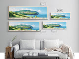 Faial Island, Portugal Panoramic Print, Vacation Gift, Portugal Wall Art, Beach Painting, Beach Decor, Large Wall Art, Wood Frame Art