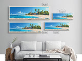 Island of San Andres, Colombia Panoramic Print, Vacation Gift, Colombia Wall Art, Vacation Wall Art, Vacatation Memories, Beach Decor, Beach Or Lakehouse Art