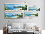 Kanawa Island, Indonesia Panoramic Beach Print, Vacation Gift, Indonesia Wall Art, Beach Painting, Beach Decor, Beach Painting