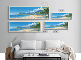 Konyaaltı Beaches, Turkey Panoramic Print, Vacation Gift, Turkey Wall Art, Beach Painting, Beach Decor, Beach Or Lakehouse Art