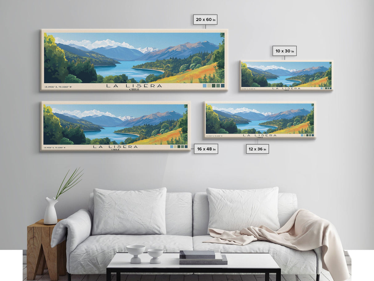 La Lisera, Chile Panoramic Print, Vacation Gift, Chile Wall Art, Vacation Wall Art, Vacatation Memories, Beach Decor, Beach Or Lakehouse Art