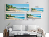 Playa Tortuga, Cuba Panoramic Beach Print, Vacation Gift, Cuba Wall Art, Beach Painting, Beach Decor, Beach Painting