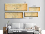 Panoramic Old Las Vegas City Map Wall Art Canvas Print, Vintage Style Las Vegas Map, Framed Wall Art, Cool Las Vegas Wall Art, Office Decor