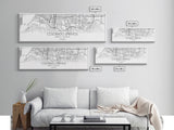 Panoramic Colorado Springs City Map, Colorado Art, Map Print, Minimalist Wall Art, Canvas Art, Housewarming Gift, Street Map, Closing Gift