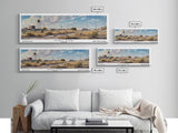 Midland Texas Panoramic Framed Canvas Print, Stunning Watercolor Painting, Office Wall Art, Travel Poster, Home Decor, City Art, Gift Idea