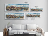 Spokane Valley Washington Travel Poster, Framed Canvas Print, Office Art, Wall Hanging, Travel Gift, Living Room Art, Vintage Style
