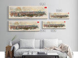 Ankara Turkey Travel Print Wall Art, Panoramic City Art, Travel Art, Wall Decor, Vacation Gift, Framed Canvas Print Or Metal Art