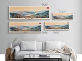 Bergen Norway Wall Art, Panoramic Travel Poster, Panoramic Framed Canvas Print, City Wall Art, Wall Hanging Home Decor, Travel Art